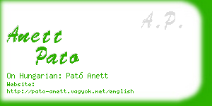 anett pato business card
